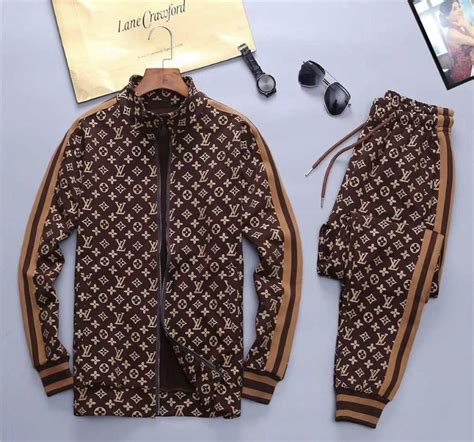 lv monogram tracksuit|Lv tracksuit men's.